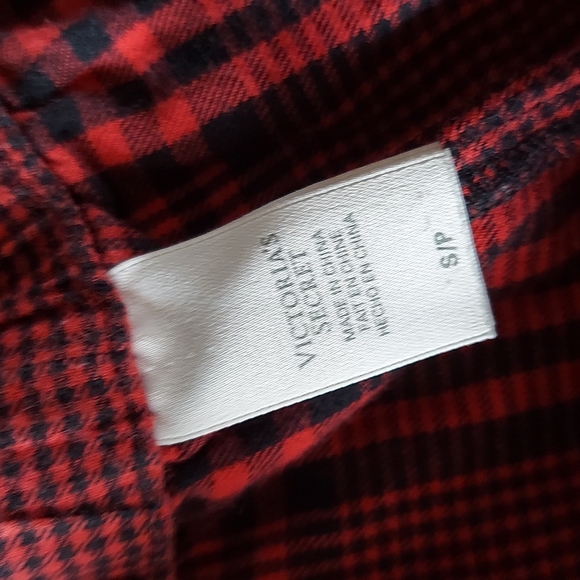 2014 VS "Kiss Me Goodnight" Red & Black Plaid Tank Shorts Sleep Set - Picture 7 of 11